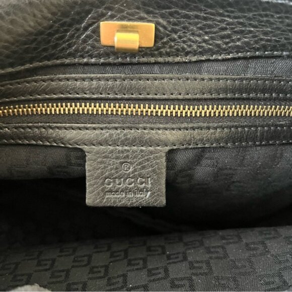 Gucci Jackie Black Leather Twist Handle Shoulder Bag - Picture 13 of 15